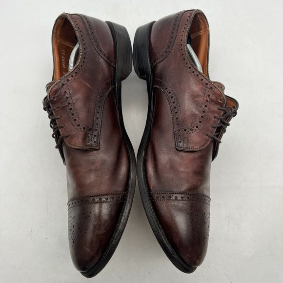 Allen Edmonds Sanford Men`s Size 15 E Leather  Brown Cap Toe Brown Oxford Shoes main image 10